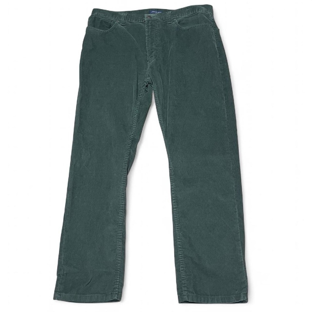 Lands End Mens Corduroy Jeans Straight Fit Cotton Blend Pants Green 38x31